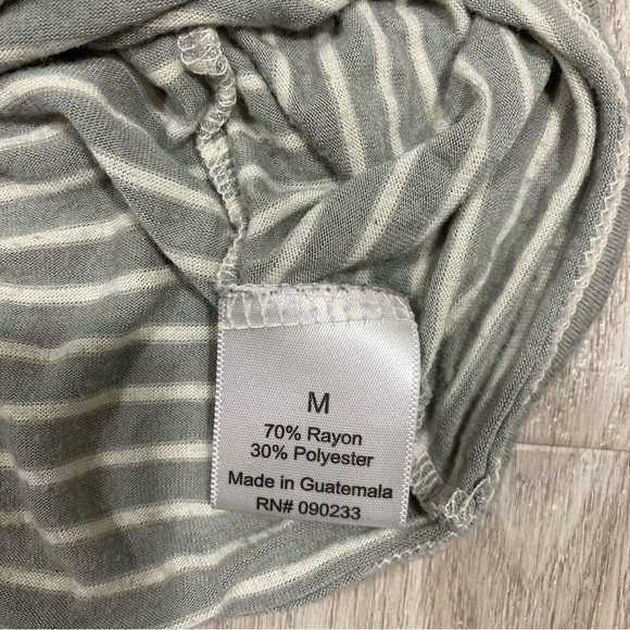 Kirra Olive Green & White Striped Tank Size Medium - Picture 4 of 4